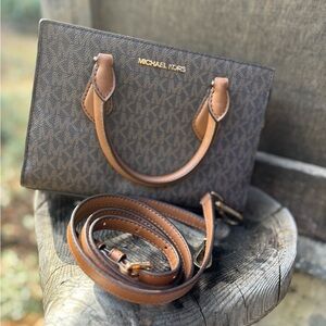 Michael Kors Classic Brown and Tan Satchel